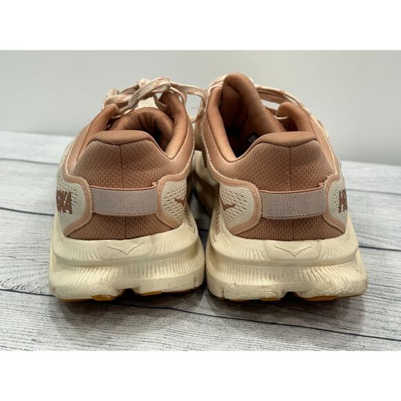 HOKA Womens Vanilla/Sandstone Logo Lace Up Kawana 2 Sneaker Shoes US Size 11B - Picture 9 of 11
